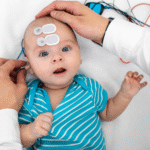 Baby undergoing a BERA hearing test at DEB’s Audiology in Mumbai